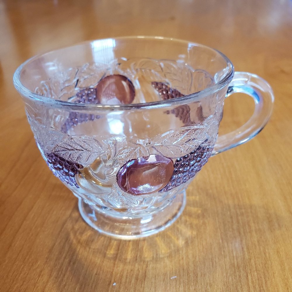 Vintage Glass Della Robbia Lustre Colors Punch Cup